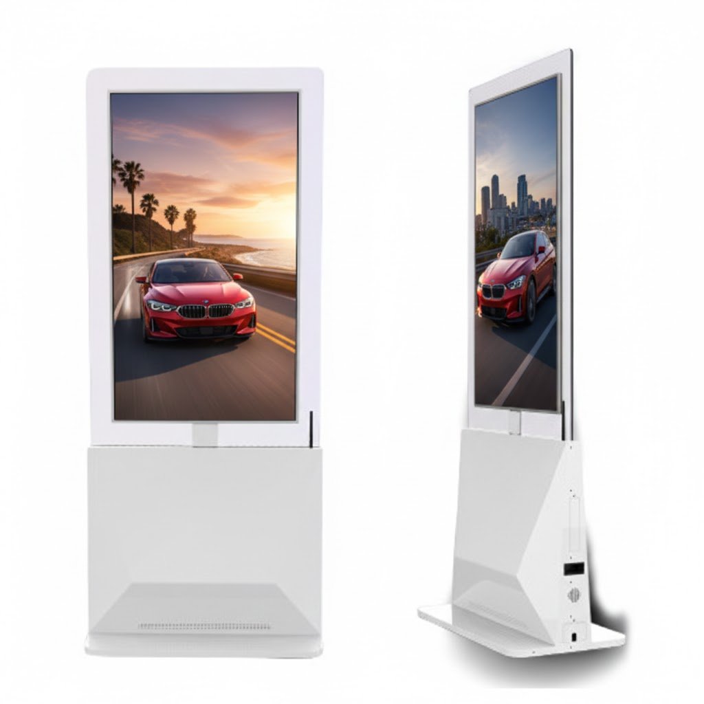 Dual 55″ Slim Screen Kiosk (Standee)