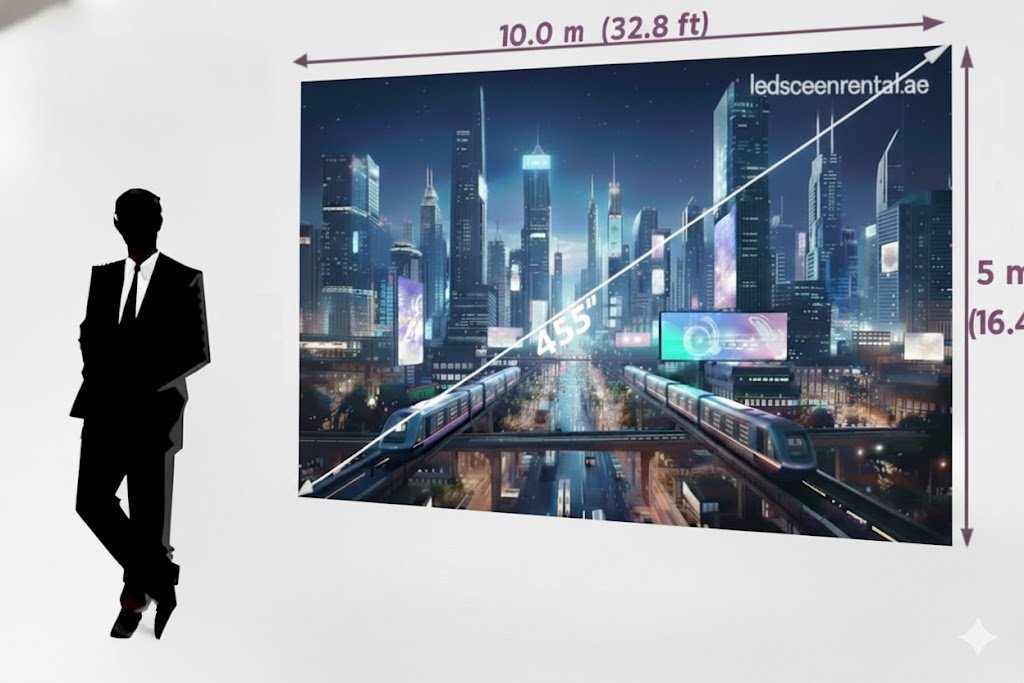 LED SCREEN 10.0 × 5.0 METERS (455″)