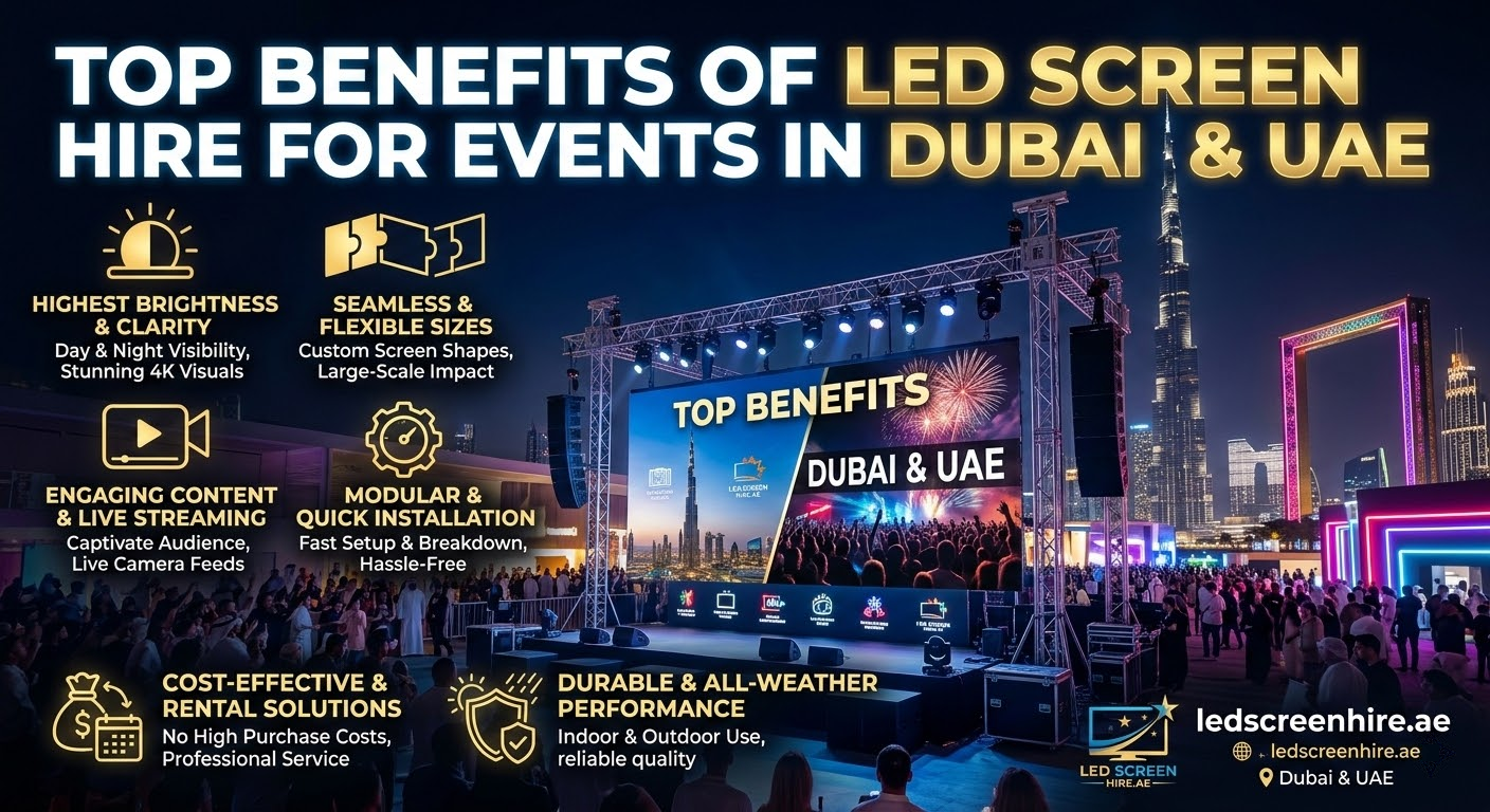 Top Benefits of LED Screen Hire for Events in Dubai & UAE