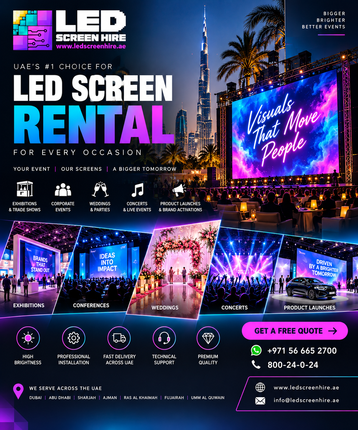 LED Screen Rental UAE 2026 Book Your Event Screen Early for the UAE Event Season