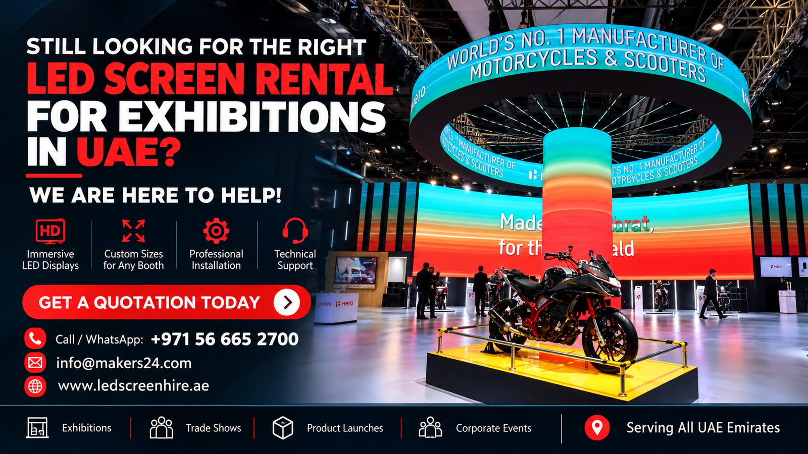 Still Looking for the Right LED Screen Rental for Exhibitions in UAE? We Are Here!