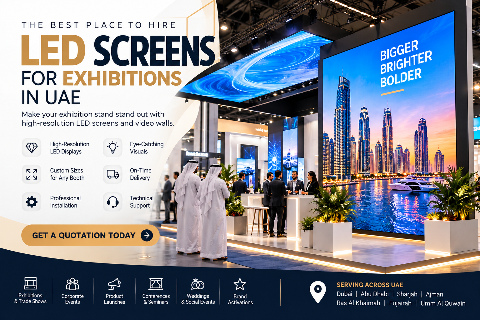 Best Place to Hire LED Screens for Exhibitions in UAE